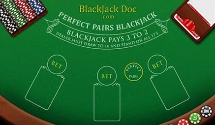 Perfect Pairs Blackjack preview